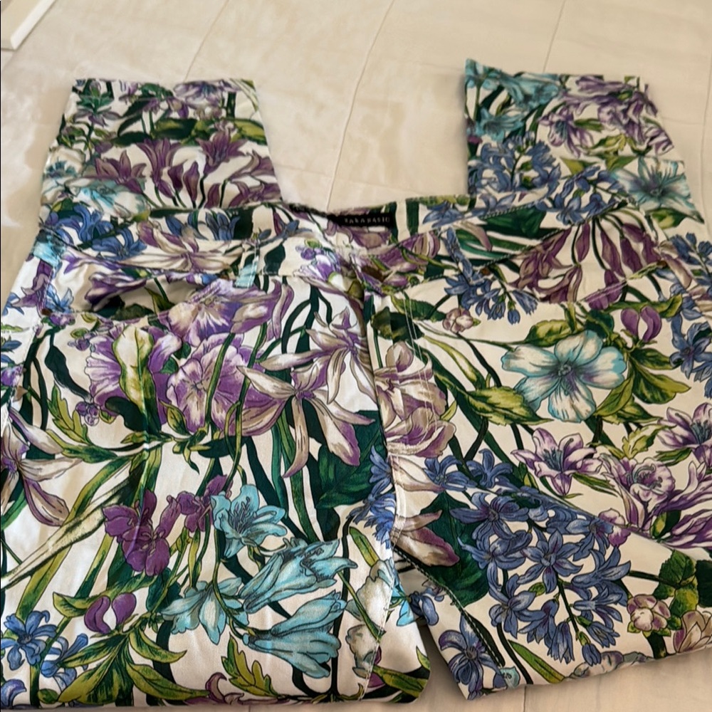 ZARA Floral Print Pants